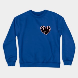 Pink Self Control Heart Doodle Crewneck Sweatshirt